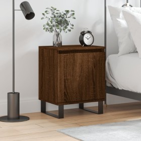 Brown oak engineered wood bedside table 40x30x50 cm by vidaXL, Nightstands - Ref: Foro24-826858, Price: 40,46 €, Discount: %