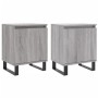 Mesita de noche 2 uds madera ingeniería gris Sonoma 40x30x50 cm de vidaXL, Mesitas de noche - Ref: Foro24-826857, Precio: 69,...