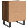 Brown oak engineered wood bedside table 40x30x50 cm by vidaXL, Nightstands - Ref: Foro24-826858, Price: 40,46 €, Discount: %