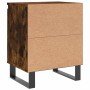 Smoked oak engineered wood bedside table 40x30x50 cm by vidaXL, Nightstands - Ref: Foro24-826854, Price: 29,02 €, Discount: %