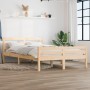 Estructura de cama de madera maciza 140x190 cm de vidaXL, Camas y somieres - Ref: Foro24-814799, Precio: 95,19 €, Descuento: %