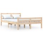 Solid wood bed frame 140x190 cm by vidaXL, Beds and slatted bases - Ref: Foro24-814799, Price: 95,19 €, Discount: %