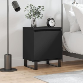 Black engineered wood nightstand 40x30x50 cm by vidaXL, Nightstands - Ref: Foro24-826846, Price: 29,99 €, Discount: %