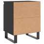 Black engineered wood nightstand 40x30x50 cm by vidaXL, Nightstands - Ref: Foro24-826846, Price: 29,95 €, Discount: %