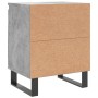 Concrete gray engineered wood bedside table 40x30x50 cm by vidaXL, Nightstands - Ref: Foro24-826852, Price: 39,23 €, Discount: %