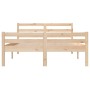 Solid wood bed frame 140x190 cm by vidaXL, Beds and slatted bases - Ref: Foro24-814799, Price: 95,19 €, Discount: %