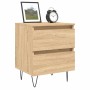 Bedside tables 2 units engineered wood Sonoma oak 40x35x50 cm by vidaXL, Nightstands - Ref: Foro24-826883, Price: 73,74 €, Di...