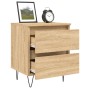 Bedside tables 2 units engineered wood Sonoma oak 40x35x50 cm by vidaXL, Nightstands - Ref: Foro24-826883, Price: 73,74 €, Di...