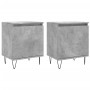 Bedside tables 2 pcs concrete gray wood 40x30x50 cm by vidaXL, Nightstands - Ref: Foro24-826837, Price: 58,35 €, Discount: %