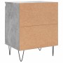 Bedside tables 2 pcs concrete gray wood 40x30x50 cm by vidaXL, Nightstands - Ref: Foro24-826837, Price: 58,35 €, Discount: %