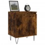 Smoked oak engineered wood bedside table 40x30x50 cm by vidaXL, Nightstands - Ref: Foro24-826838, Price: 35,99 €, Discount: %