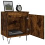 Smoked oak engineered wood bedside table 40x30x50 cm by vidaXL, Nightstands - Ref: Foro24-826838, Price: 35,99 €, Discount: %