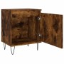 Smoked oak engineered wood bedside table 40x30x50 cm by vidaXL, Nightstands - Ref: Foro24-826838, Price: 35,99 €, Discount: %