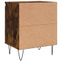 Smoked oak engineered wood bedside table 40x30x50 cm by vidaXL, Nightstands - Ref: Foro24-826838, Price: 35,99 €, Discount: %