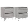 Bedside table 2 pcs Sonoma gray engineered wood 40x35x50 cm by vidaXL, Nightstands - Ref: Foro24-826889, Price: 76,08 €, Disc...