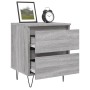 Mesita de noche 2 uds madera ingeniería gris Sonoma 40x35x50 cm de vidaXL, Mesitas de noche - Ref: Foro24-826889, Precio: 76,...