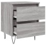 Mesita de noche 2 uds madera ingeniería gris Sonoma 40x35x50 cm de vidaXL, Mesitas de noche - Ref: Foro24-826889, Precio: 76,...