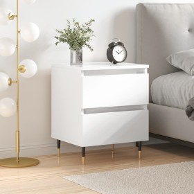 Glossy white engineered wood bedside table 40x35x50 cm by vidaXL, Nightstands - Ref: Foro24-826864, Price: 34,99 €, Discount: %