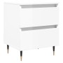 Glossy white engineered wood bedside table 40x35x50 cm by vidaXL, Nightstands - Ref: Foro24-826864, Price: 34,42 €, Discount: %