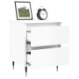 Glossy white engineered wood bedside table 40x35x50 cm by vidaXL, Nightstands - Ref: Foro24-826864, Price: 34,42 €, Discount: %