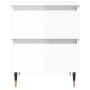 Glossy white engineered wood bedside table 40x35x50 cm by vidaXL, Nightstands - Ref: Foro24-826864, Price: 34,42 €, Discount: %