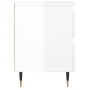 Glossy white engineered wood bedside table 40x35x50 cm by vidaXL, Nightstands - Ref: Foro24-826864, Price: 34,42 €, Discount: %