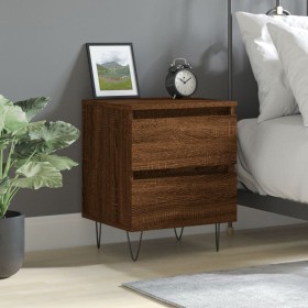 Oak brown engineered wood bedside table 40x35x50 cm by vidaXL, Nightstands - Ref: Foro24-826890, Price: 35,31 €, Discount: %