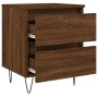 Oak brown engineered wood bedside table 40x35x50 cm by vidaXL, Nightstands - Ref: Foro24-826890, Price: 35,31 €, Discount: %