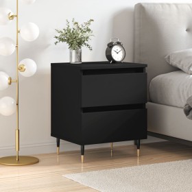 Black engineered wood nightstand 40x35x50 cm by vidaXL, Nightstands - Ref: Foro24-826862, Price: 44,99 €, Discount: %