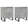 Bedside tables 2 pcs concrete gray wood 40x30x50 cm by vidaXL, Nightstands - Ref: Foro24-826853, Price: 67,61 €, Discount: %