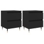 Nightstands 2 pcs engineered wood black 40x35x50 cm by vidaXL, Nightstands - Ref: Foro24-826863, Price: 76,76 €, Discount: %