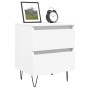 Mesita de noche madera contrachapada blanco 40x35x50 cm de vidaXL, Mesitas de noche - Ref: Foro24-826876, Precio: 54,99 €, De...