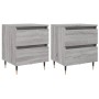 Bedside table 2 pcs Sonoma gray engineered wood 40x35x50 cm by vidaXL, Nightstands - Ref: Foro24-826873, Price: 78,01 €, Disc...