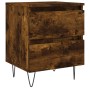 Smoked oak engineered wood bedside table 40x35x50 cm by vidaXL, Nightstands - Ref: Foro24-826886, Price: 42,07 €, Discount: %