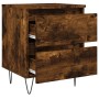 Smoked oak engineered wood bedside table 40x35x50 cm by vidaXL, Nightstands - Ref: Foro24-826886, Price: 42,07 €, Discount: %