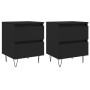 Nightstands 2 pcs engineered wood black 40x35x50 cm by vidaXL, Nightstands - Ref: Foro24-826879, Price: 100,65 €, Discount: %