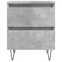 Nightstands 2 pcs concrete gray engineered wood 40x35x50 cm by vidaXL, Nightstands - Ref: Foro24-826885, Price: 77,96 €, Disc...