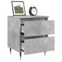 Bedside tables 2 units engineered wood gray concrete 40x35x50 cm by vidaXL, Nightstands - Ref: Foro24-826869, Price: 76,02 €,...