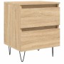 Mesita de noche madera de ingeniería roble Sonoma 40x35x50 cm de vidaXL, Mesitas de noche - Ref: Foro24-826882, Precio: 52,26...