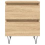 Mesita de noche madera de ingeniería roble Sonoma 40x35x50 cm de vidaXL, Mesitas de noche - Ref: Foro24-826882, Precio: 52,26...