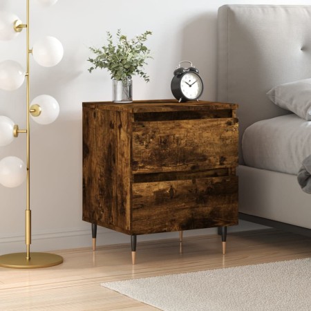 Smoked oak engineered wood bedside table 40x35x50 cm by vidaXL, Nightstands - Ref: Foro24-826870, Price: 44,25 €, Discount: %