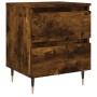 Smoked oak engineered wood bedside table 40x35x50 cm by vidaXL, Nightstands - Ref: Foro24-826870, Price: 44,25 €, Discount: %