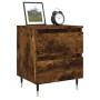 Smoked oak engineered wood bedside table 40x35x50 cm by vidaXL, Nightstands - Ref: Foro24-826870, Price: 44,25 €, Discount: %