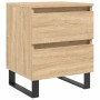 Mesita de noche madera de ingeniería roble Sonoma 40x35x50 cm de vidaXL, Mesitas de noche - Ref: Foro24-826898, Precio: 54,99...