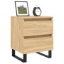 Mesita de noche madera de ingeniería roble Sonoma 40x35x50 cm de vidaXL, Mesitas de noche - Ref: Foro24-826898, Precio: 54,99...