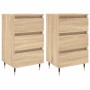 Mesita noche 2 uds madera ingeniería roble Sonoma 40x35x69 cm de vidaXL, Mesitas de noche - Ref: Foro24-826915, Precio: 93,99...