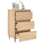 Mesita noche 2 uds madera ingeniería roble Sonoma 40x35x69 cm de vidaXL, Mesitas de noche - Ref: Foro24-826915, Precio: 93,99...