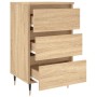 Mesita noche 2 uds madera ingeniería roble Sonoma 40x35x69 cm de vidaXL, Mesitas de noche - Ref: Foro24-826915, Precio: 93,99...