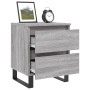 Mesita de noche 2 uds madera ingeniería gris Sonoma 40x35x50 cm de vidaXL, Mesitas de noche - Ref: Foro24-826905, Precio: 97,...