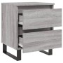 Bedside table 2 pcs Sonoma gray engineered wood 40x35x50 cm by vidaXL, Nightstands - Ref: Foro24-826905, Price: 97,99 €, Disc...